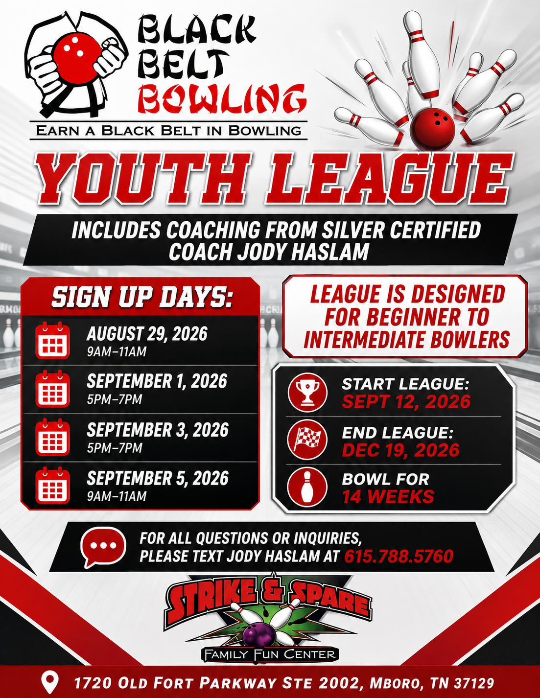 Youth League Bowling Middle Tennessee 2026-2027 Fall Season